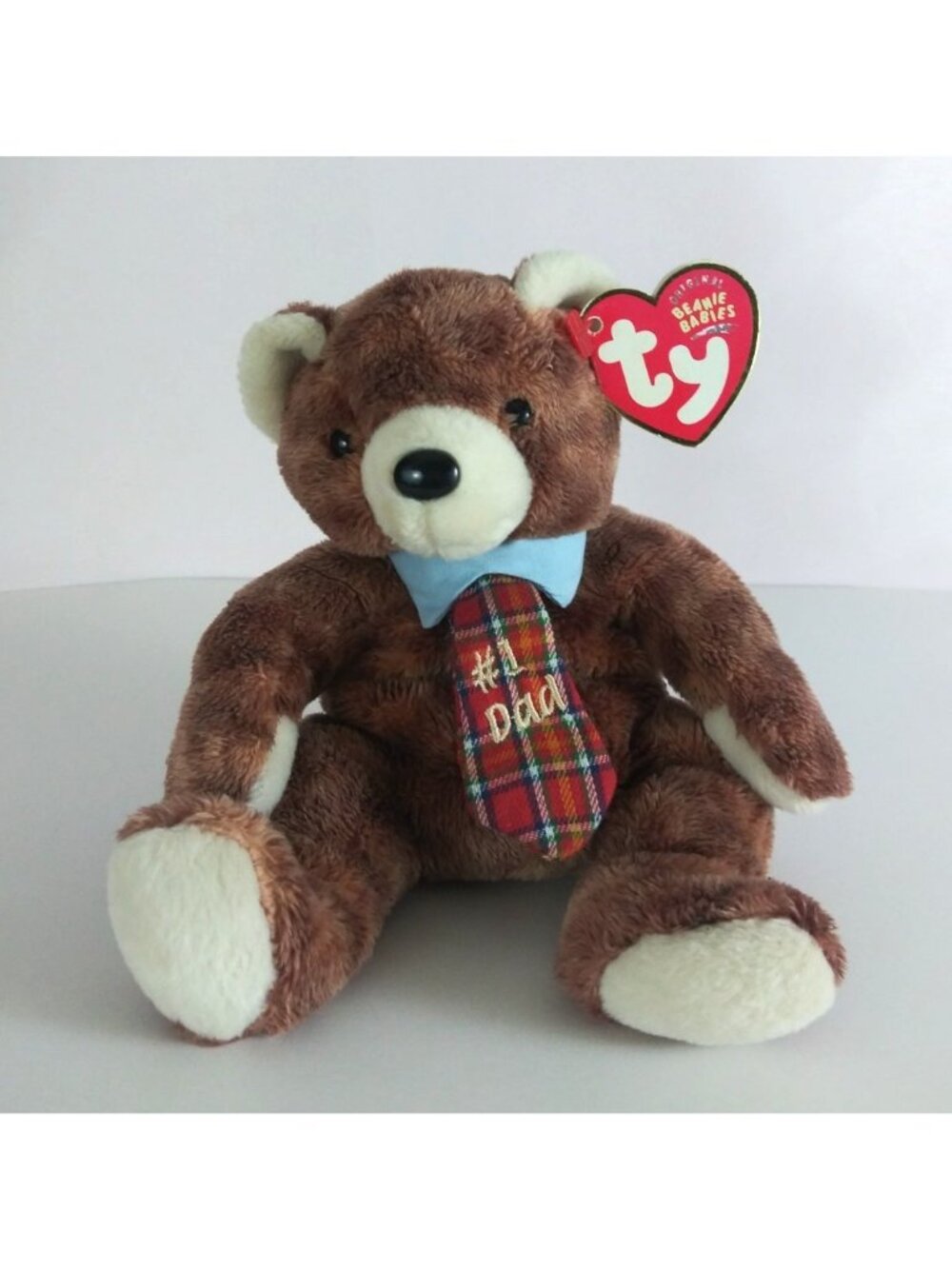 NWT Ty Beanie Babies Pappa 2004 #1 Dad Tie Father's Day 8" Plush Retired
